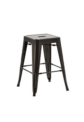 Duhome 726 tabouret de bar fait de métal empilable NOIR Duhome 726 tabouret de bar fait de métal empilable NOIR