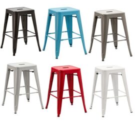 Duhome-728-tabouret-de-bar-fait-de-mtal-empilable-GRIS-0-1