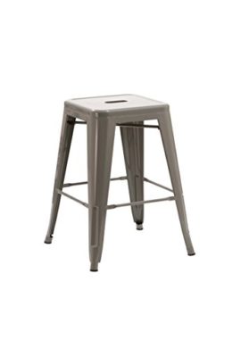 Duhome 728 tabouret de bar fait de métal empilable GRIS Duhome 728 tabouret de bar fait de métal empilable GRIS