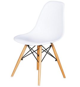 GreenForest-DSW-Chaises-blanches-en-polypropylne-avec-pieds-en-bois-de-htre-0-0