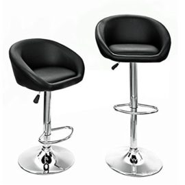 Hollylife Lot de 2 tabourets de bar en simili cuir Chaise de cuisine Chrome pivotant tabourets réglable en hauteur d’assise 57 à 75 cm (Noir, Blanc) Hollylife Lot de 2 tabourets de bar en simili cuir Chaise de cuisine Chrome pivotant tabourets réglable en hauteur d’assise 57 à 75 cm (Noir, Blanc)