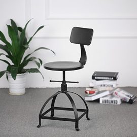 IKayaa-Industrial-Style-Tabouret-de-Bar-en-Mtal-Ajustable-Hauteur-Swivel-Kitchen-Dining-Chair-W-Backrest-0-3