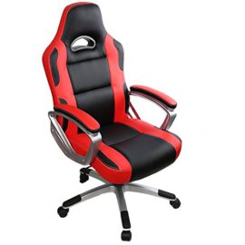 IWMH Racing Chaise De Bureau Gaming Siège Baquet Sport Fauteuil Ergonomique Professionnel Hauteur Réglable Haute Doussier En Similicuir PU Confortable Pour PC Gamer Ordinateur IWMH Racing Chaise De Bureau Gaming Siège Baquet Sport Fauteuil Ergonomique Professionnel Hauteur Réglable Haute Doussier En Similicuir PU Confortable Pour PC Gamer Ordinateur