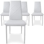 Intense Déco – Lot de 4 chaises Paule Blanc Intense Déco – Lot de 4 chaises Paule Blanc