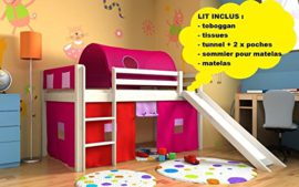 LIT POUR ENFANTS, MEZZANINE, TOBOGGAN, RIDEAU, MATELAS, TUNNEL, POCHES LIT POUR ENFANTS, MEZZANINE, TOBOGGAN, RIDEAU, MATELAS, TUNNEL, POCHES 2