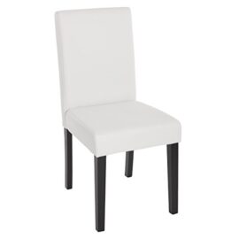 Lot de 6 chaises de séjour Littau, simili-cuir, blanc mat, pieds foncés Lot de 6 chaises de séjour Littau, simili-cuir, blanc mat, pieds foncés 4