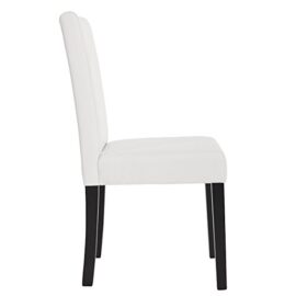 Lot de 6 chaises de séjour Littau, simili-cuir, blanc mat, pieds foncés Lot de 6 chaises de séjour Littau, simili-cuir, blanc mat, pieds foncés 6