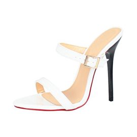 OCHENTA Sandales Mules Femme Talon Aiguille Haut 13CM Grande Poiture Travesti OCHENTA Sandales Mules Femme Talon Aiguille Haut 13CM Grande Poiture Travesti