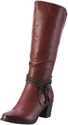 Rieker-96058-Bottes-hautes-Classiques-Femme-Rouge-WinePomerolBordeaux35-36-EU-0