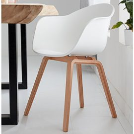 Romeo-Lot-de-4-chaises-tendance-rtro-Blanches-0-2