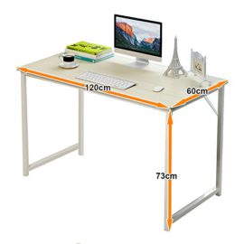 Soges-Table-120x60cm-Table-pour-ordinateur-table-compacte-et-solide-pour-la-maison-table-de-bureau-Couleur-lrable-Blanc-0-1