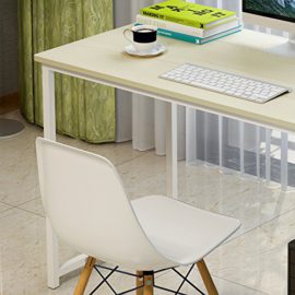 Soges Table 120x60cm – Table pour ordinateur, table compacte et solide pour la maison, table de bureau, Couleur l’érable Blanc Soges Table 120x60cm – Table pour ordinateur, table compacte et solide pour la maison, table de bureau, Couleur l’érable Blanc 5