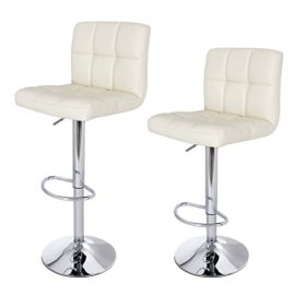 Songmics Lot de 2 Tabourets de Bar Stool avec Dossier Hauteur r¨¦glable 95 – 115 cm LJB64 Songmics Lot de 2 Tabourets de Bar Stool avec Dossier Hauteur r¨¦glable 95 – 115 cm LJB64