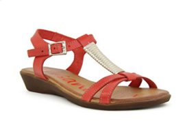 THILTRADING-Chaussures-femme-Sandales-Rouge-XUSANDALIA-1051-Cuir-Semelle-en-gel-0