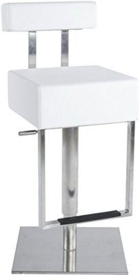 Tabouret de bar avec repose pieds Cubo Blanc Tabouret de bar avec repose pieds Cubo Blanc 2