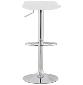 Tabouret de bar Wave design Blanc 38x42x57-78cm Tabouret de bar Wave design Blanc 38x42x57-78cm 3