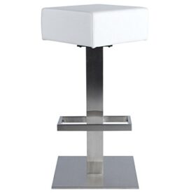 Tabouret de bar similicuir Noble Blanc Tabouret de bar similicuir Noble Blanc 5