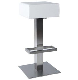 Tabouret de bar similicuir Noble Blanc Tabouret de bar similicuir Noble Blanc 2