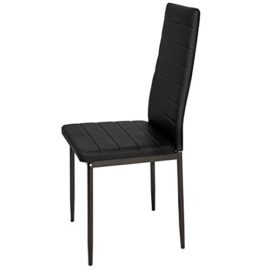 TecTake Lot de 4 chaise de salle à manger 41x45x98,5cm noir TecTake Lot de 4 chaise de salle à manger 41x45x98,5cm noir 6