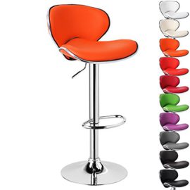 WOLTU® #503,1X Tabouret de bar réglable en hauteur,chaise de bar en similicuir avec dossier,10 Couleurs WOLTU® #503,1X Tabouret de bar réglable en hauteur,chaise de bar en similicuir avec dossier,10 Couleurs 2