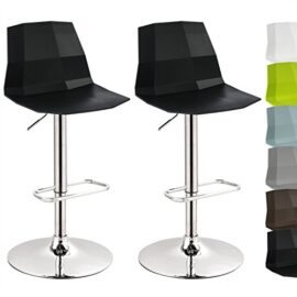 WOLTU® #654 Tabouret de bar tournant lot de 2 réglable en hauteur avec plastique siège,Nouveau design WOLTU® #654 Tabouret de bar tournant lot de 2 réglable en hauteur avec plastique siège,Nouveau design