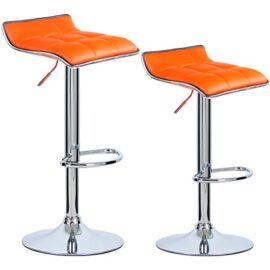 WOLTU Tabourets de bar lot de 2 en cuir synthétique avec acier chromé, tabourets avec caoutchouc anti-dérapant,#363 WOLTU Tabourets de bar lot de 2 en cuir synthétique avec acier chromé, tabourets avec caoutchouc anti-dérapant,#363 3