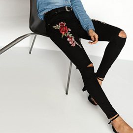LAEMILIA-Pantalons-Femme-Denim-Jeans-Slim-Fit-Taille-Haute-Broderie-Imprim-Vintage-Leggings-Sexy-Collant-Crayon-Dchirs-0-2