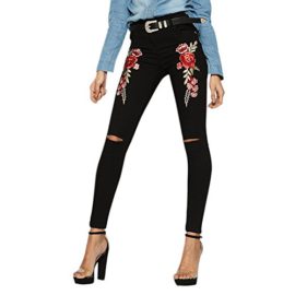 LAEMILIA-Pantalons-Femme-Denim-Jeans-Slim-Fit-Taille-Haute-Broderie-Imprim-Vintage-Leggings-Sexy-Collant-Crayon-Dchirs-0