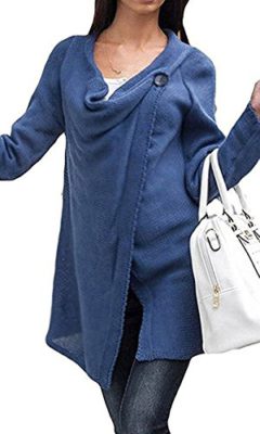 Aidonger Femme Pull Cardigan Irrégulière Pulls et Gilets Tricot à Longues Manches S-2XL Aidonger Femme Pull Cardigan Irrégulière Pulls et Gilets Tricot à Longues Manches S-2XL 4