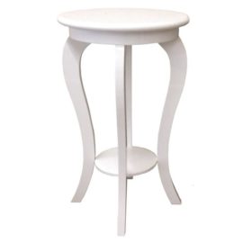 Phoenix 175504WE Vénice Chevet/Table des fleurs Bois/MDF/PU Blanc Brillant 30 x 30 x 70 cm Phoenix 175504WE Vénice Chevet/Table des fleurs Bois/MDF/PU Blanc Brillant 30 x 30 x 70 cm 3