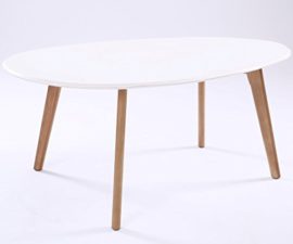 Table basse design scandinave VISBY XL blanc 100cm x 60cm Table basse design scandinave VISBY XL blanc 100cm x 60cm