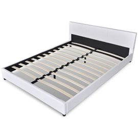 vidaXL Lit blanc en cuir artificiel 180 x 200 cm avec matelas vidaXL Lit blanc en cuir artificiel 180 x 200 cm avec matelas 5