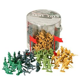 Army-Toys-Bucket-of-200-Assorted-Military-Army-Soldier-Men-with-Weapons-Flags-by-Boys-toys-0