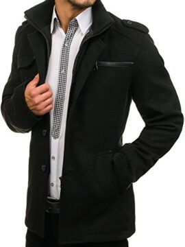 BOLF–Manteau–Fermeture-clair–Bouton–MIX–Homme-4D4-0-1