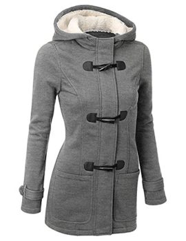 BYD-Femmes-Manteaux--Capuche-Bouton-Corne-Blouson-Veste-Jacket-Manches-Longues-Chaud-pais-Hoodie-Hoody-Outwear-Automne-Hiver-Slim-Fit-0