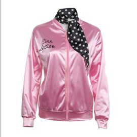 Déguisement Femme Blouson gilet Veste Jacket Pink Graisse Fancy Dress Ladies avec foulard années 50s Halloween Costume de fantaisie, Rose Déguisement Femme Blouson gilet Veste Jacket Pink Graisse Fancy Dress Ladies avec foulard années 50s Halloween Costume de fantaisie, Rose