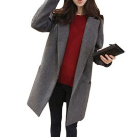 Femme Hiver Mélange de laine Manteau Veste Longue Casual Manteau d’hiver Veste Trench Coat Femme Hiver Mélange de laine Manteau Veste Longue Casual Manteau d’hiver Veste Trench Coat