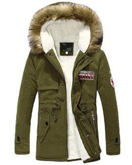 Homme Hiver Manteaux Parka Fourrure Avec Capuche Militaire Blousons Garçon Chaud Veston Homme Hiver Manteaux Parka Fourrure Avec Capuche Militaire Blousons Garçon Chaud Veston