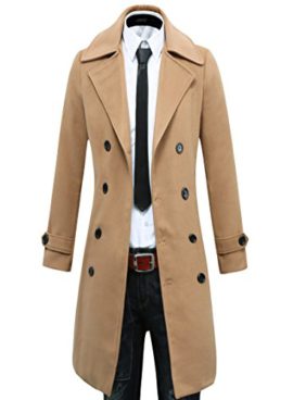 Homme-Hiver-Merle-Double-Laine-Manteau-0