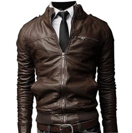 Hommes-Classique-Slim-Fit-Veste-en-Cuir-Moto-Blouson-Manches-Longues-Vestes-Softshell-Motorcycle-Jackets-0