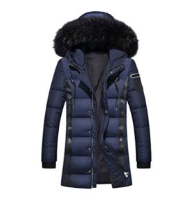 Jitong Homme Doudoune Longue à Capuche Fausse Fourrure Manteau Manches Longues Chaud Blouson Veste Parka Jitong Homme Doudoune Longue à Capuche Fausse Fourrure Manteau Manches Longues Chaud Blouson Veste Parka