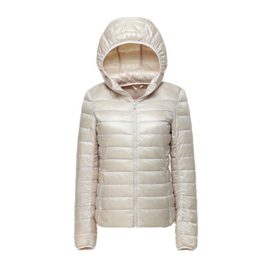 Lanbaosi-Doudoune-dhiver-ultra-lgre-Femme-Down-Veste-Hiver–Capuche-90-Duvet-de-Canard-Blanc-Blouson-Courte-Outdoor-Sport-Camping-Randonne-Manteau-Compressible-0-2