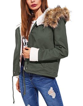 Minetom Femme Fille Hiver Chaud Manteau Court à Capuche Mode Manches Longues Épaissir Doublé Peluche Parka Rembourrée Veste Blouson Minetom Femme Fille Hiver Chaud Manteau Court à Capuche Mode Manches Longues Épaissir Doublé Peluche Parka Rembourrée Veste Blouson 3