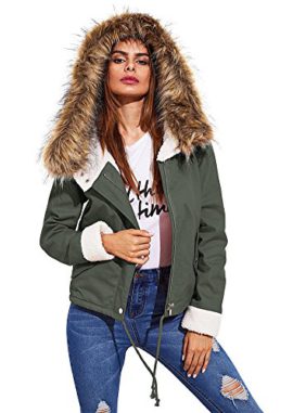 Minetom Femme Fille Hiver Chaud Manteau Court à Capuche Mode Manches Longues Épaissir Doublé Peluche Parka Rembourrée Veste Blouson Minetom Femme Fille Hiver Chaud Manteau Court à Capuche Mode Manches Longues Épaissir Doublé Peluche Parka Rembourrée Veste Blouson 4