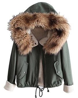 Minetom Femme Fille Hiver Chaud Manteau Court à Capuche Mode Manches Longues Épaissir Doublé Peluche Parka Rembourrée Veste Blouson Minetom Femme Fille Hiver Chaud Manteau Court à Capuche Mode Manches Longues Épaissir Doublé Peluche Parka Rembourrée Veste Blouson 2