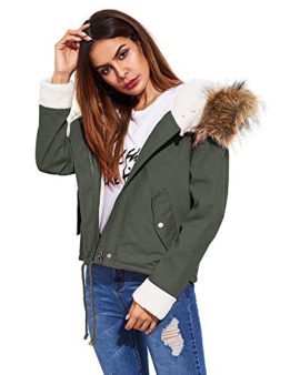 Minetom Femme Fille Hiver Chaud Manteau Court à Capuche Mode Manches Longues Épaissir Doublé Peluche Parka Rembourrée Veste Blouson Minetom Femme Fille Hiver Chaud Manteau Court à Capuche Mode Manches Longues Épaissir Doublé Peluche Parka Rembourrée Veste Blouson 6