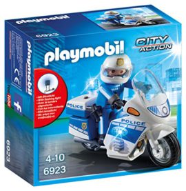 Playmobil-6923-Jeu-Moto-Policier-avec-Gyrophare-0