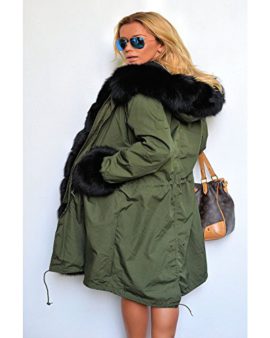 Roiii-hiver-chaud-veste-Damen-pais-parka-longueur-capuche-manteau-de-fausse-fourrure-Plus-Size-36-50-0-3