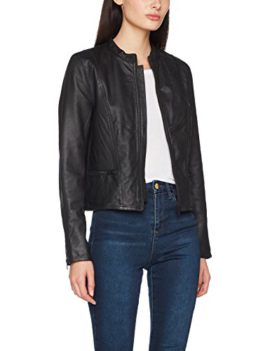 SELECTED FEMME Sfhannah Leather Jacket Noos, Blouson Femme SELECTED FEMME Sfhannah Leather Jacket Noos, Blouson Femme