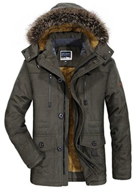 SZYYSD Homme hiver chaud Manteaux parka hiver fourrure avec capuche Militaire blousons SZYYSD Homme hiver chaud Manteaux parka hiver fourrure avec capuche Militaire blousons